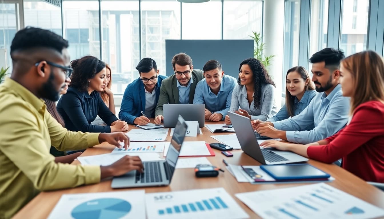 SEO Agency Clearwater team collaborating in a modern office to enhance online visibility.