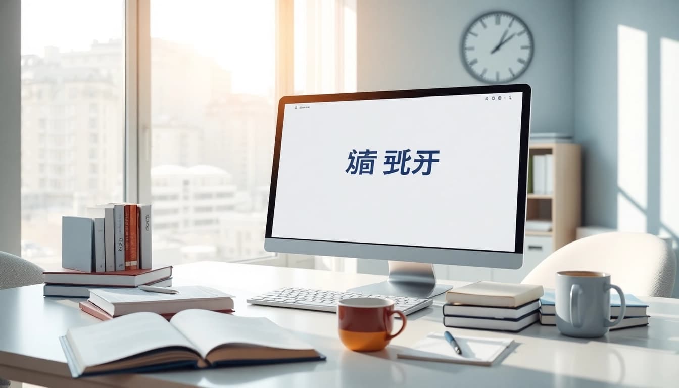 A digital workspace featuring the 有道 translation platform, exemplifying a modern and efficient language learning environment.